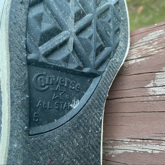 Converse CT Sketched Hi Black / White 100033f Shoes Barely Used Size 5 - Picture 9 of 10